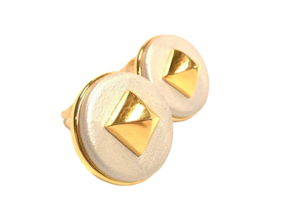 Hermès Vintage Leather Medor Clip-On Earrings Earrings Hermès