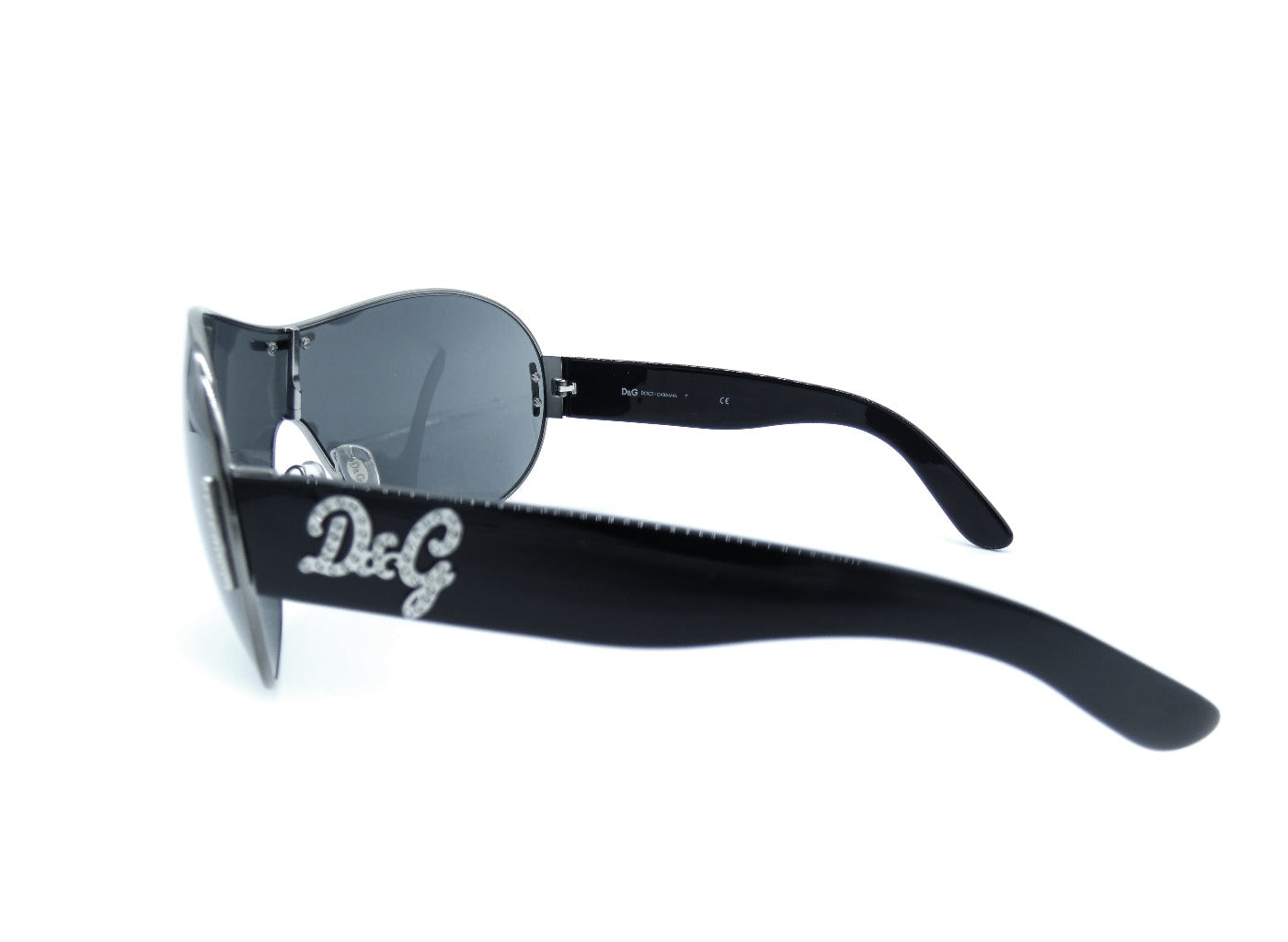 Dolce & Gabbana Shield Aviator Crystal Sunglasses DG 6022-B Sunglasses Dolce & Gabbana
