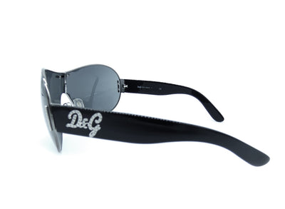 Dolce & Gabbana Shield Aviator Crystal Sunglasses DG 6022-B Sunglasses Dolce & Gabbana