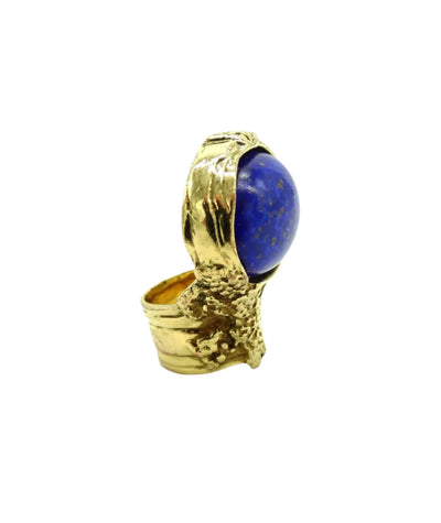 YSL Royal Blue and Gold Arty Ring Ring YSL