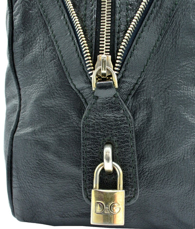 D & G Black Leather Bag Vilma Shoulder Bag Bag Dolce & Gabbana