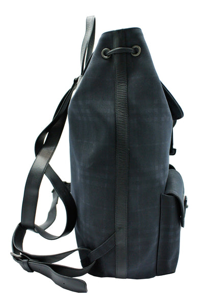 Burberry Vintage Black and Blue House Check Backpack Bag, Backpack Burberry