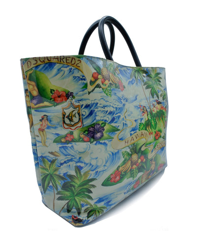 Dsquared2 Large Hawaiian PVC Beach Tote Bag DSquared2