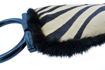 Salvatore Ferragamo Calf Hair Zebra Bracelet Wristlet Bag Salvatore Ferragamo