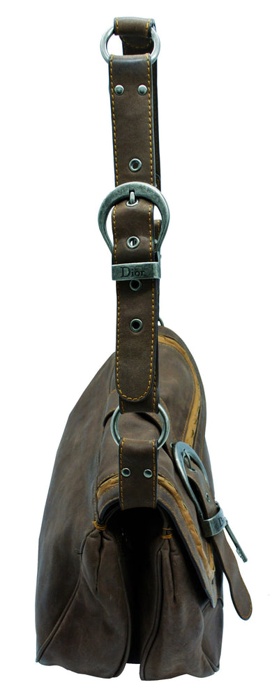Christian Dior Brown Gaucho Double Saddle Bag Bag Christian Dior