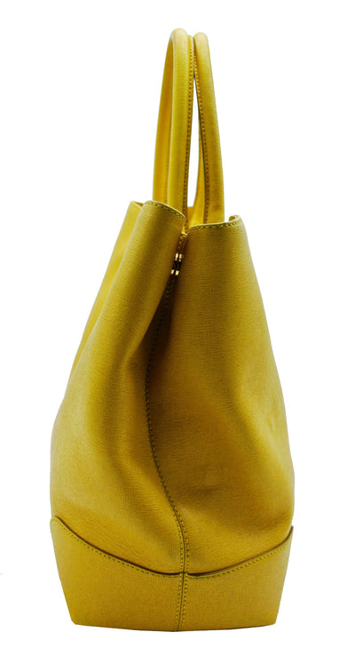 Fendi Yellow Leather Chameleon Large Tote Bag Fendi