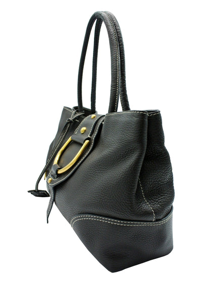Dolce & Gabbana Vintage D Ring Brown Leather Shoulder Bag Bag Dolce & Gabbana