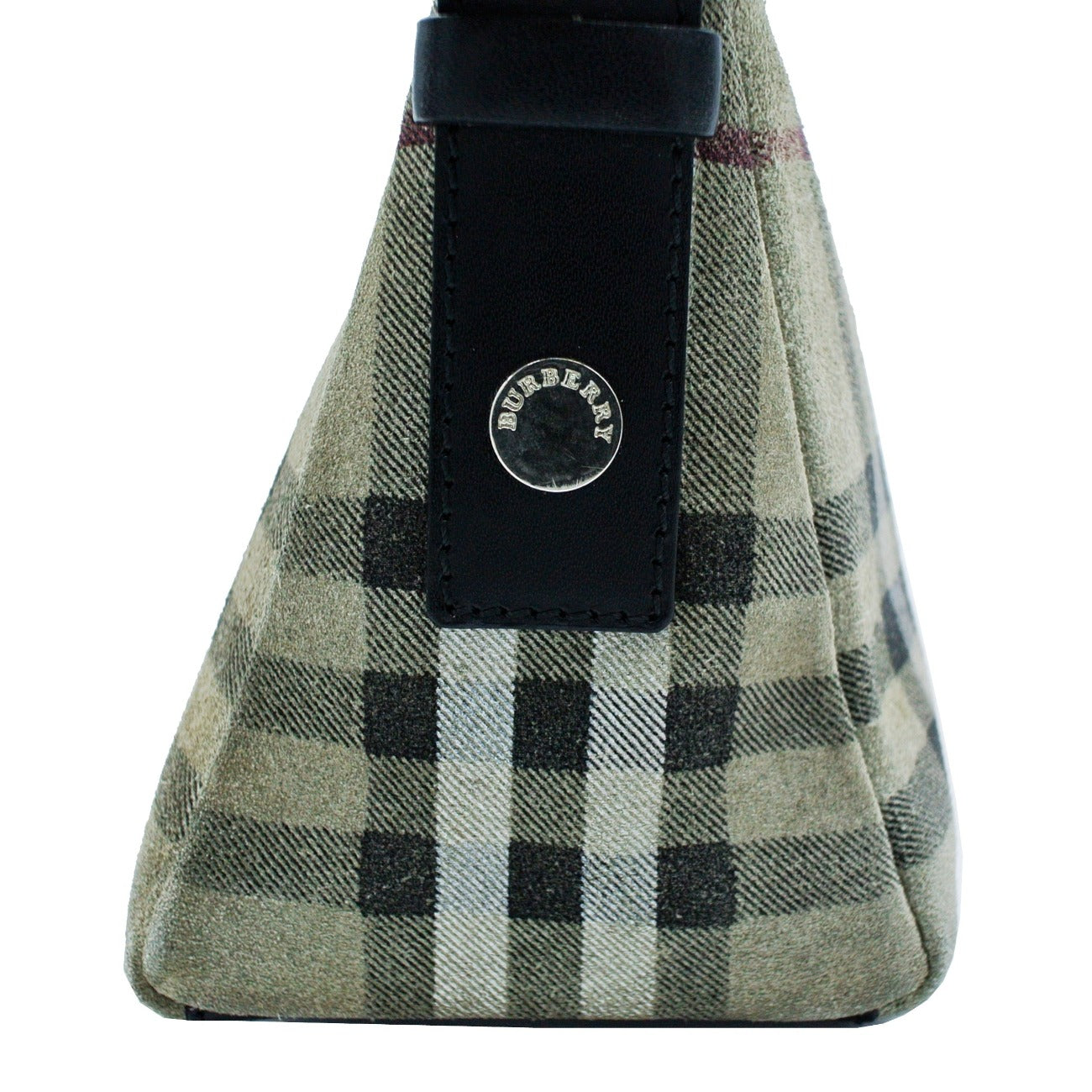Burberry Smoked House Check Suede Bag Bag Burberry