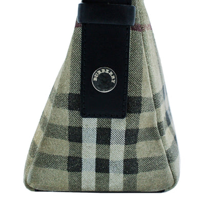 Burberry Smoked House Check Suede Bag Bag Burberry