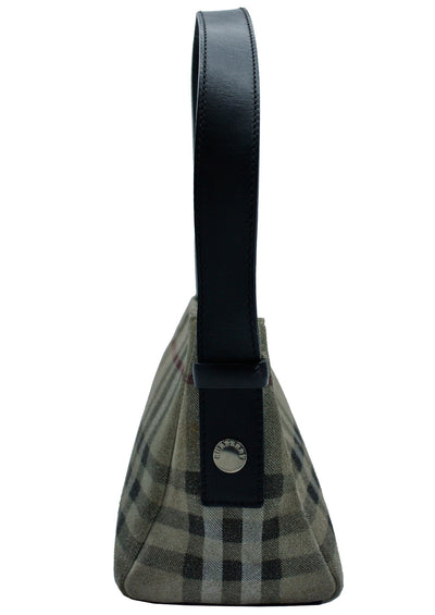 Burberry Smoked House Check Suede Bag Bag Burberry