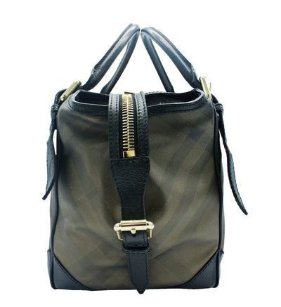 Burberry Large Metallic Smoked Nova Check Satchel Bag Burberry