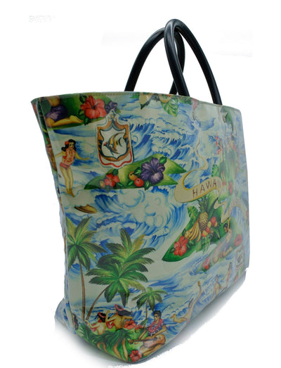 Dsquared2 Large Hawaiian PVC Beach Tote Bag DSquared2