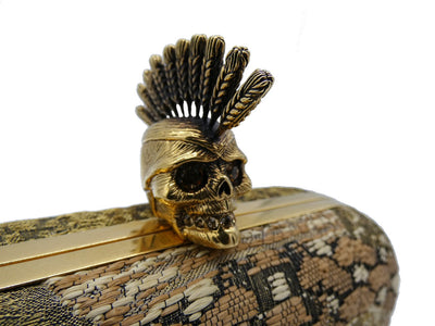 Alexander McQueen Jacquard Corn Dolly Skull Clutch Bag Alexander McQueen