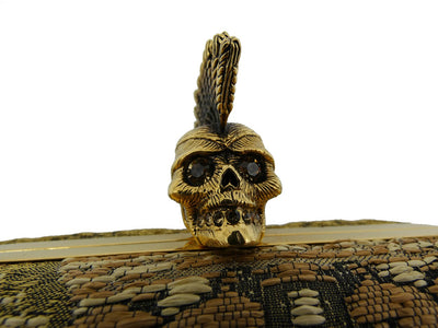 Alexander McQueen Jacquard Corn Dolly Skull Clutch Bag Alexander McQueen
