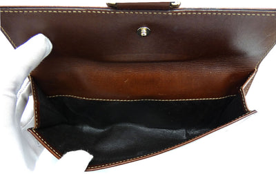 Gucci Bamboo and Brown Leather Vintage Continental Wallet Wallet Gucci