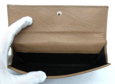Gucci Beige Leather Bamboo Tassel Bow Flap Wallet Wallet Gucci