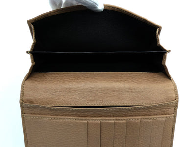 Gucci Beige Leather Bamboo Tassel Bow Flap Wallet Wallet Gucci