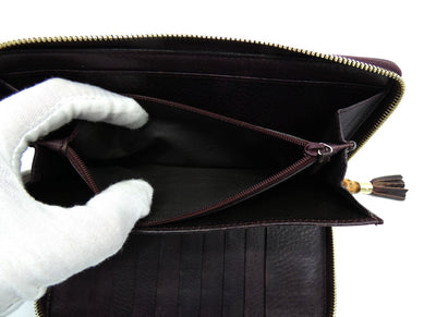 Gucci Diamante Large Zip Around Continental Bamboo Wallet Wallet Gucci