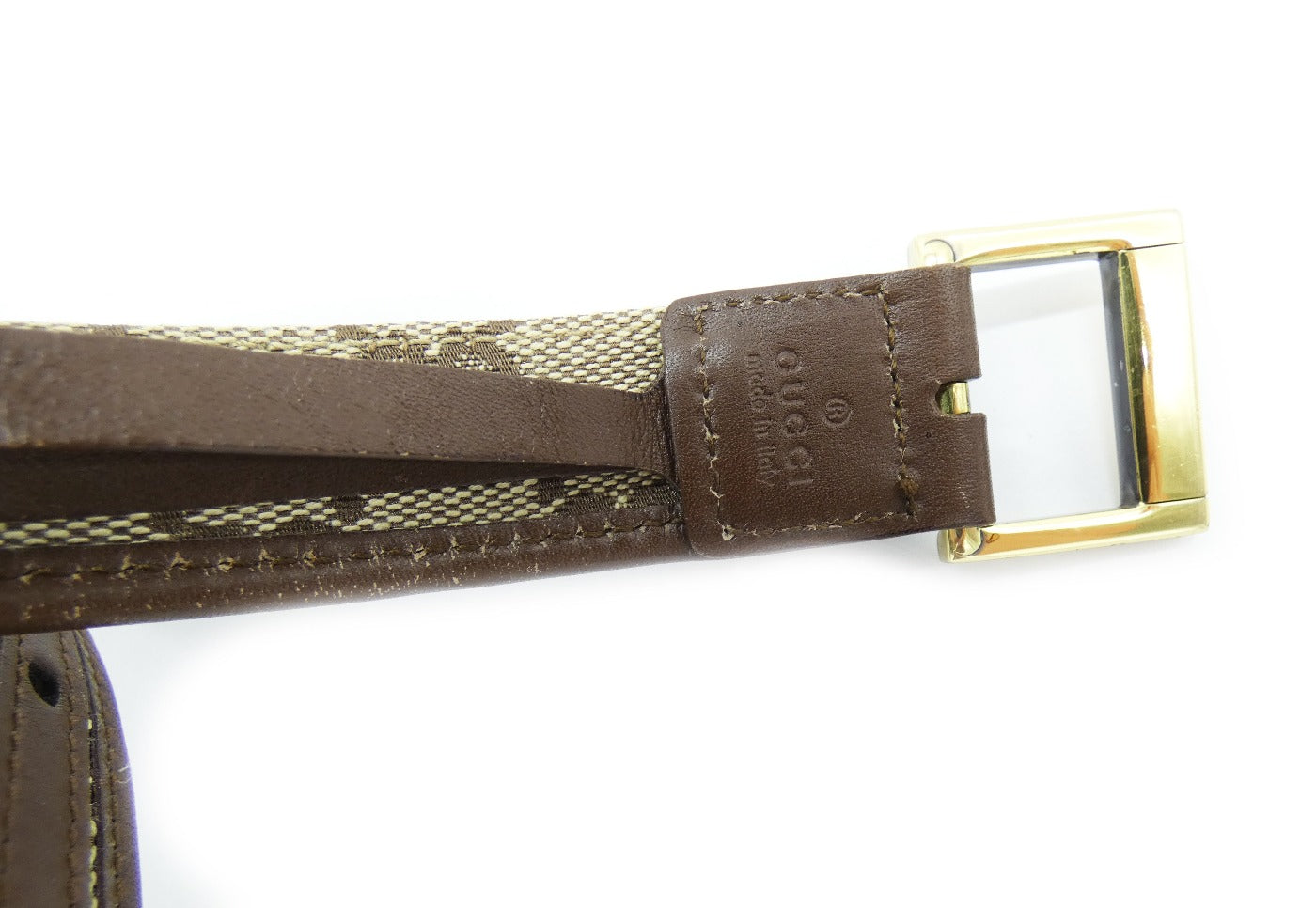 Gucci Vintage Camel Guccissimo Thin Belt Belt Gucci