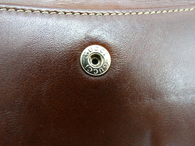 Gucci Bamboo and Brown Leather Vintage Continental Wallet Wallet Gucci