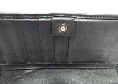 Gucci Black Leather Vintage GG Guccissima Long Wallet Wallet Gucci