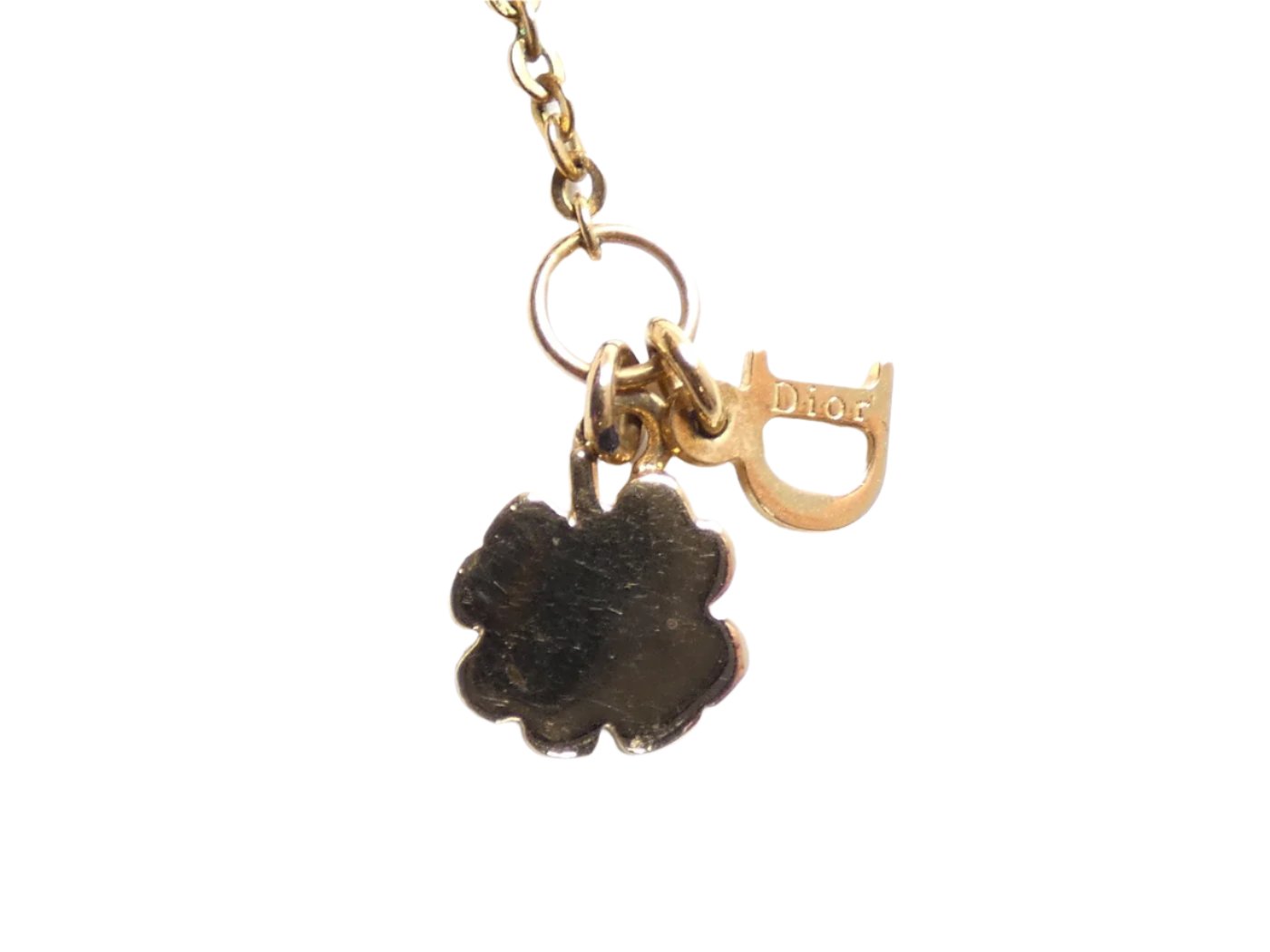 Christian Dior Clover Charm Necklace