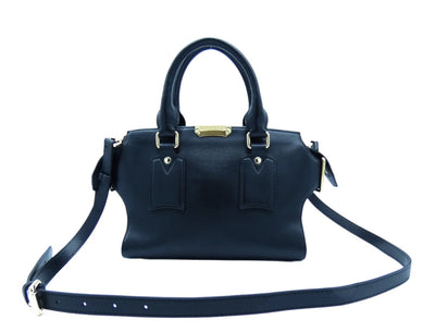 Burberry Black Leather Small Clifton Handbag Bag Burberry
