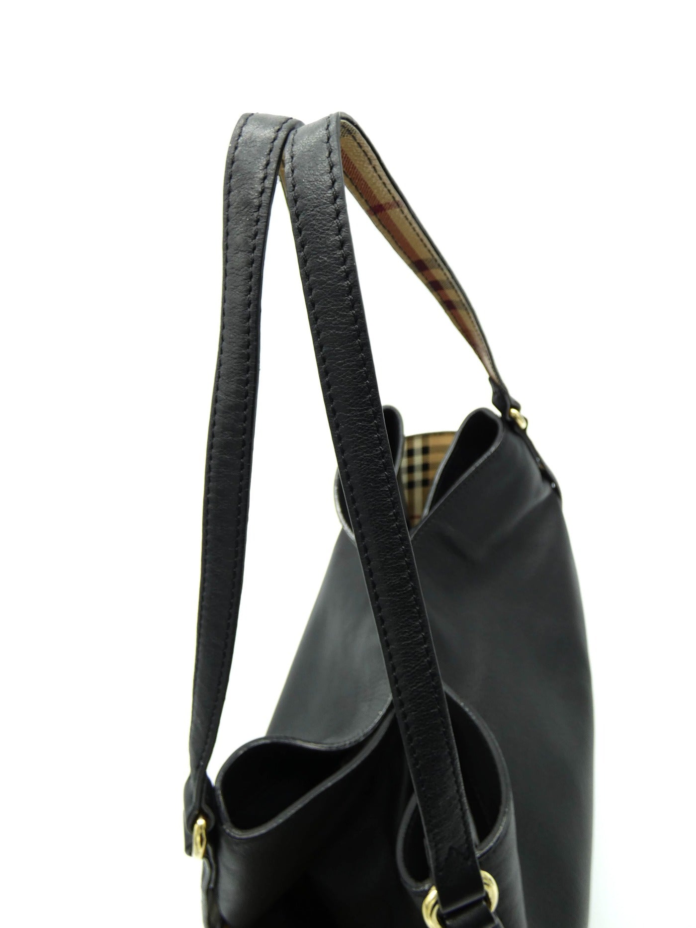 Burberry Canterbury Black Leather Bag Bag Burberry