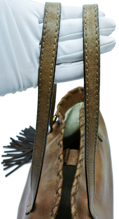 Gucci Large Brown Leather Tassel Tote Bag Gucci