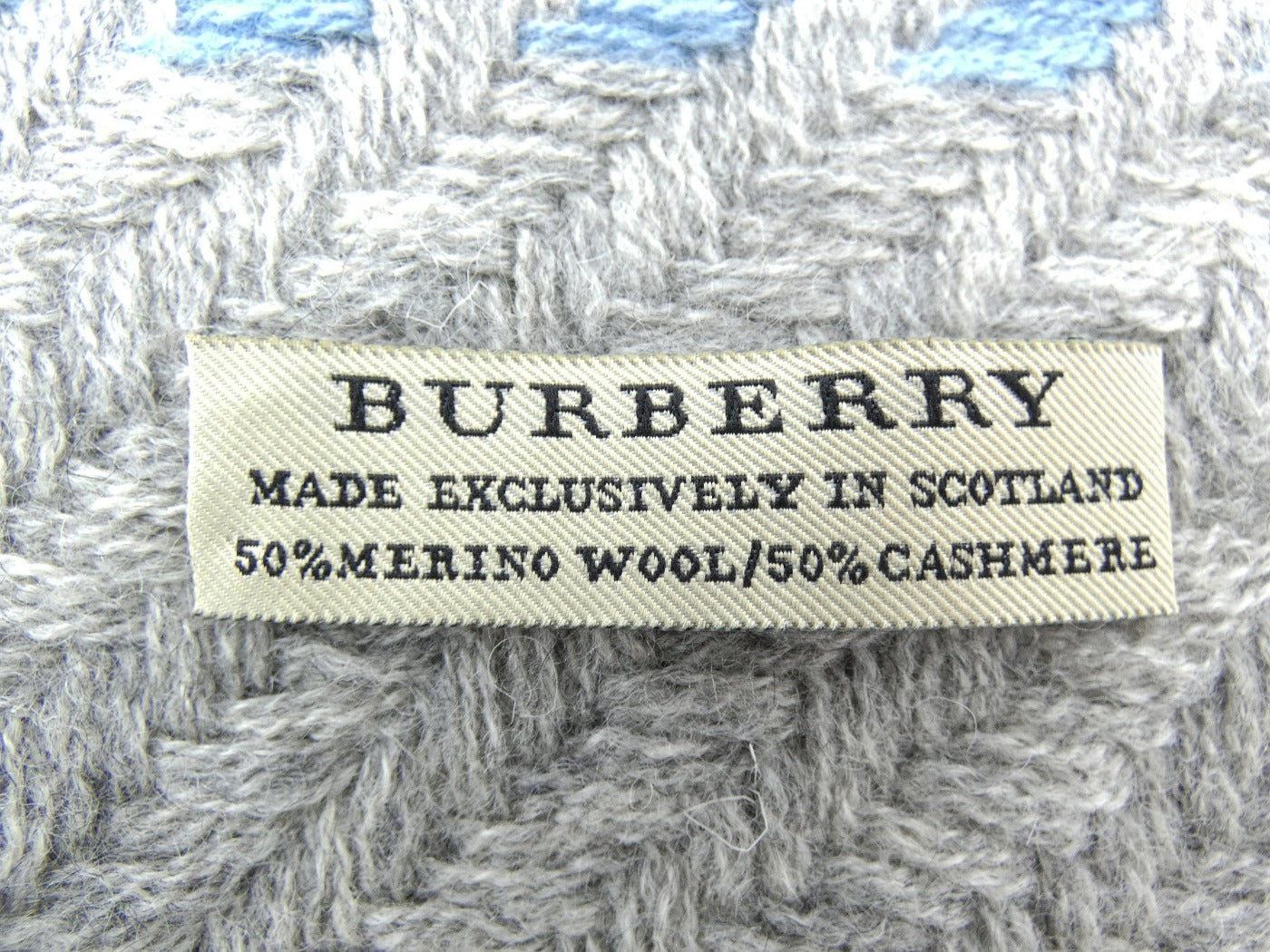 Burberry Cashmere and Wool Giant Nova Check Herringbone carf