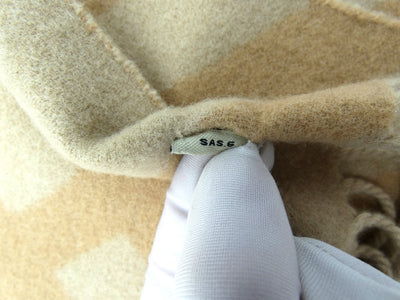 Burberry Cashmere and Merino Giant Nova Check Camel Scarf Scarf Burberry