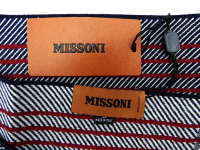 Missoni Red, White and Black Pinstripe Wool Scarf Scarf Missoni