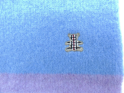 Burberry Lambswool Solid Blue Child's Scarf Scarf Burberry