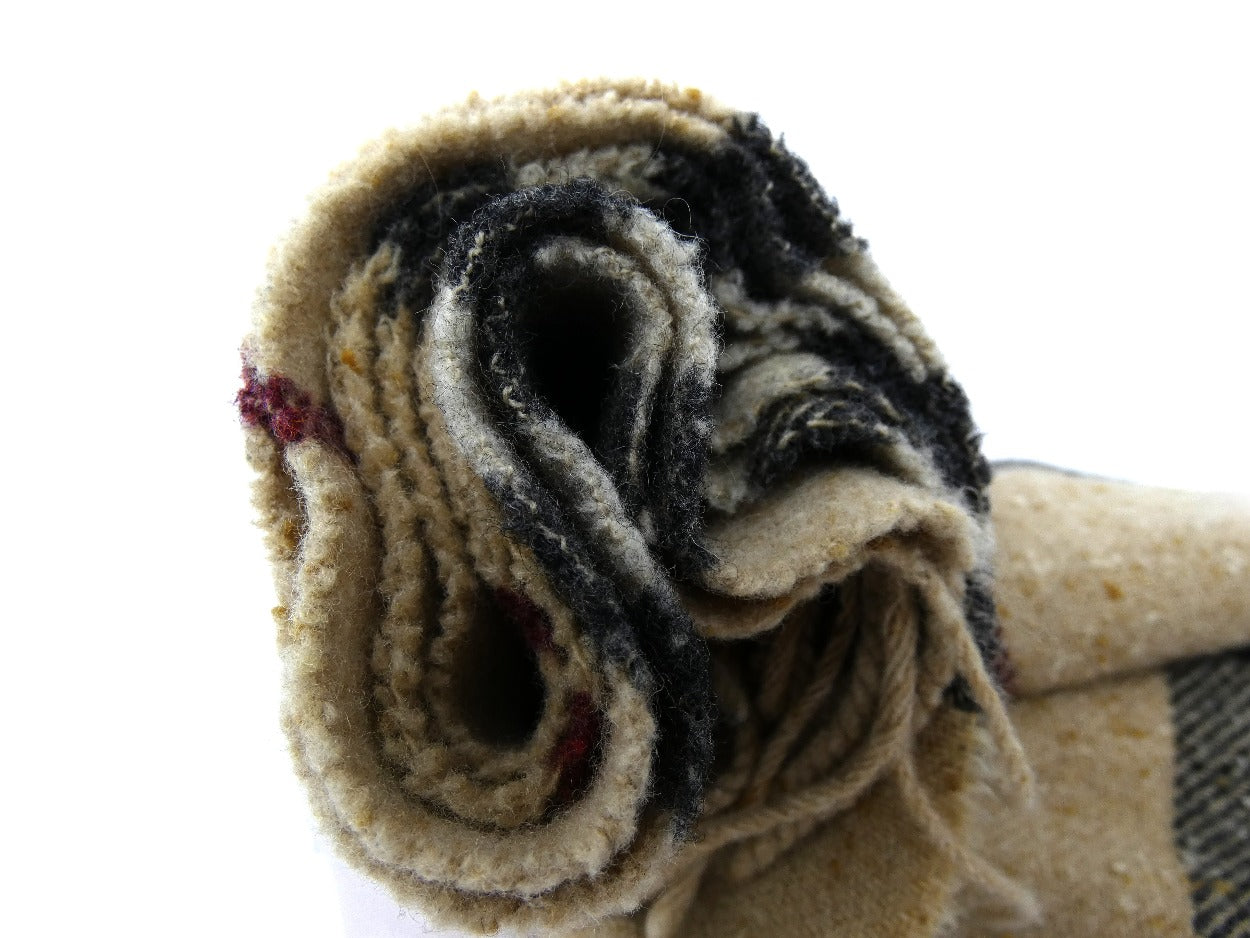 Burberry Bobbled Lambswool Classic Nova Check Camel Scarf Scarf Burberry