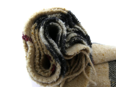 Burberry Bobbled Lambswool Classic Nova Check Camel Scarf Scarf Burberry