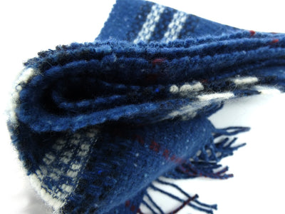 Burberry Merino Wool and Angora Giant Nova Check Blue Scarf Scarf Burberry