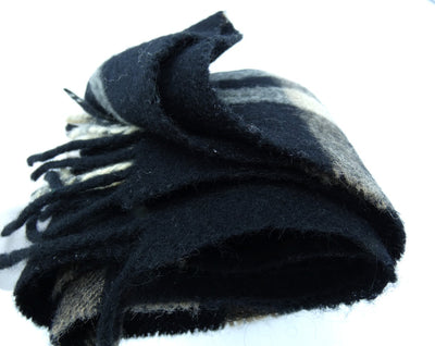 Burberry Lambswool Giant Nova Check Black Scarf Scarf Burberry