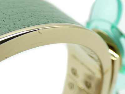 Burberry Prorsum Leather and Lucite Flower Bangle Bracelet Burberry