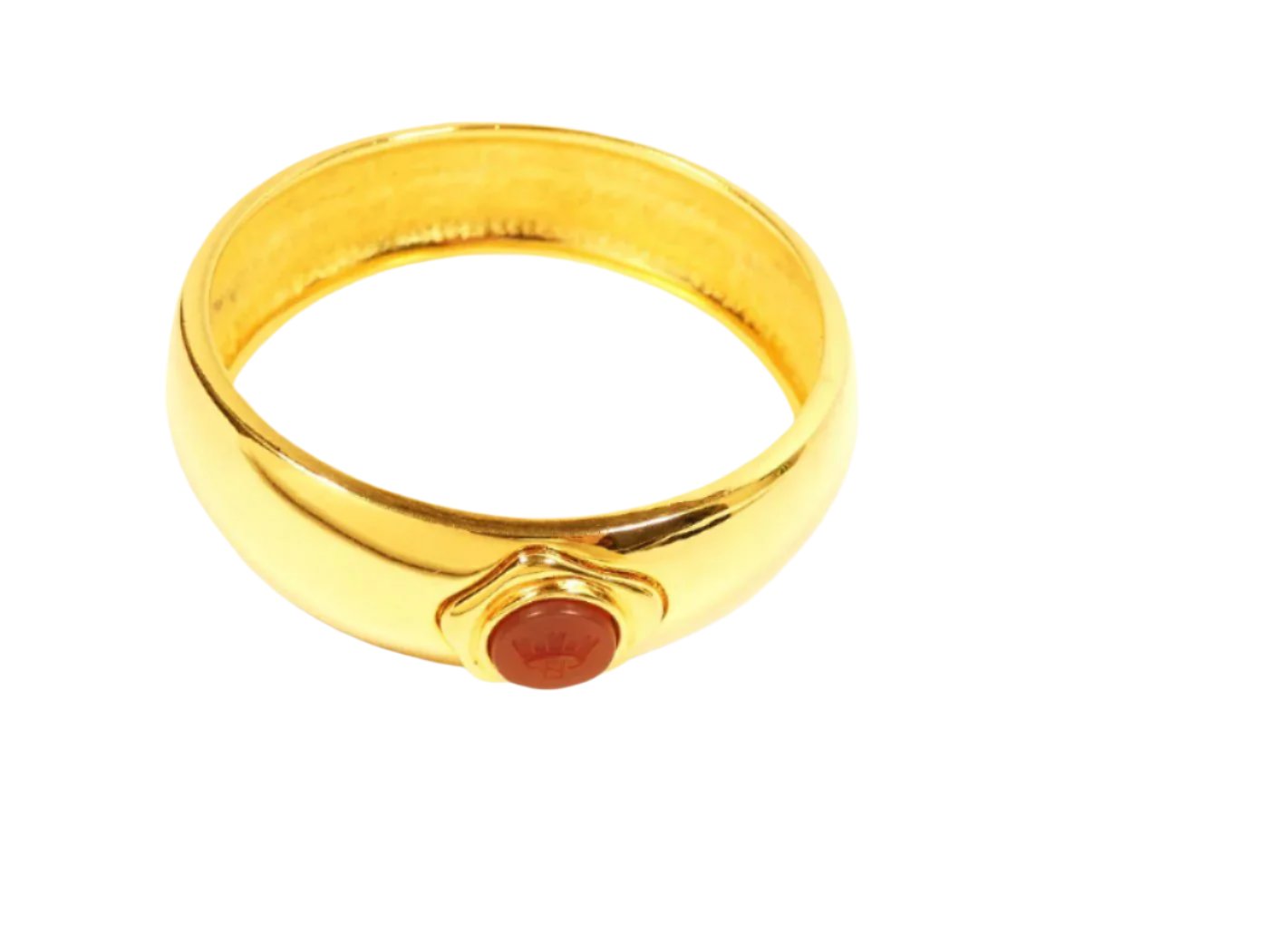 Fendi Gold Tone Crown Bangle Bracelet Fendi