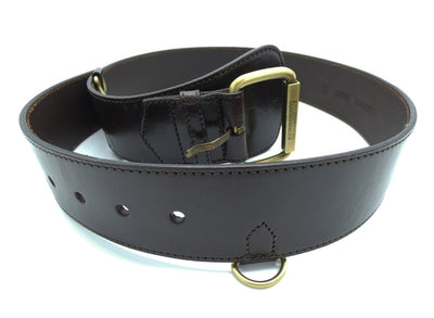 Burberry Dark Brown Wide Leather Belt Belt Burberry