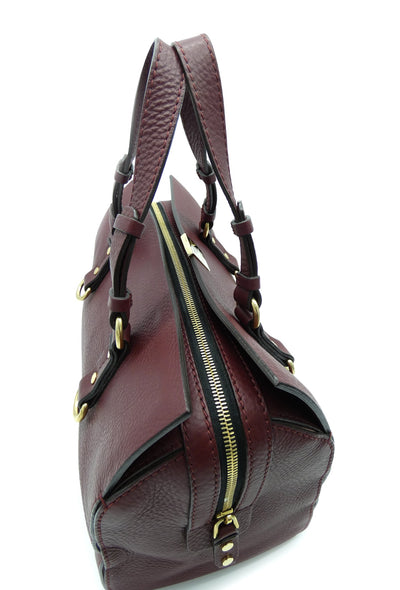 DSquared2 Bordeaux Leather Bauletto Boston Bag Bag DSquared2