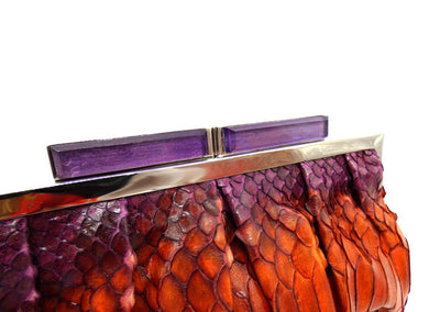 Judith Leiber Python and Amethyst Clutch Bag Judith Leiber