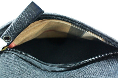 Burberry Vintage Black Leather and Wool Backpack Bag, Backpack Burberry