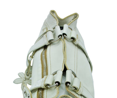 Miu Miu Cream Leather Flower Bag Bag Miu Miu