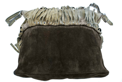 Miu Miu Vintage Brown Suede Fringed Large Tote Bag Miu Miu