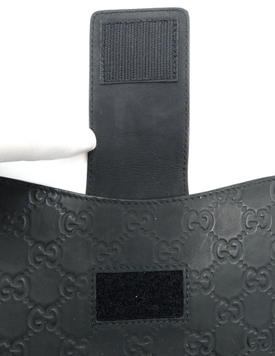 Gucci Black Leather Guccissimo iPad Case iPad Case Gucci