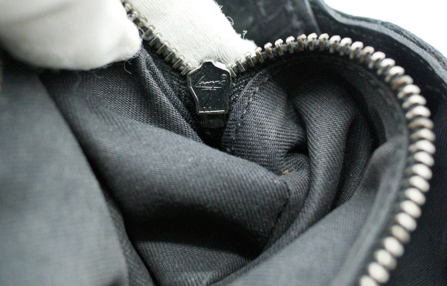Gucci Black GG Canvas Horsebit Chain Flap Bag Bag Gucci