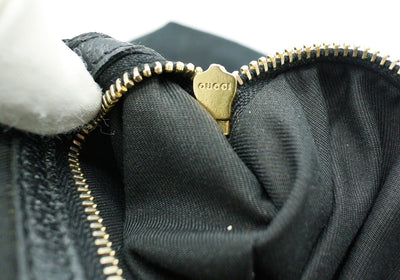 Gucci Vintage Black GG Canvas and Leather Charmy Hobo Bag Gucci