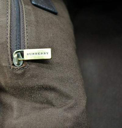 Burberry Vintage Haymarket Smoke Check Coated Canvas Handbag Bag Burberry