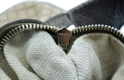 Gucci Beige with Bronze Diamante Canvas and Leather Jackie Hobo Bag Gucci